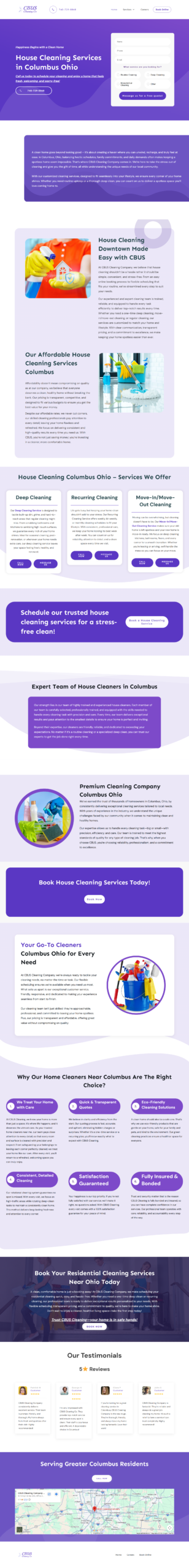 CBUS Cleaning Co website